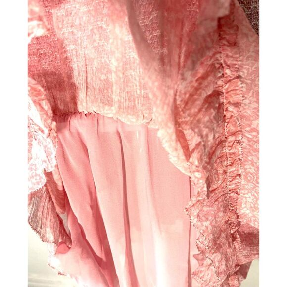 Jonathan Simkhai silk peasant dress coquette romantique cottage core women's 8 - Picture 7 of 10